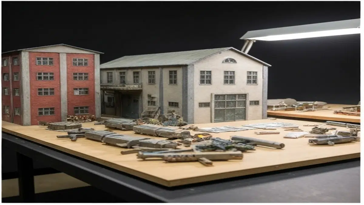 Diorama Fabbrica Industriale: Archeologia del Lavoro — modello in scala