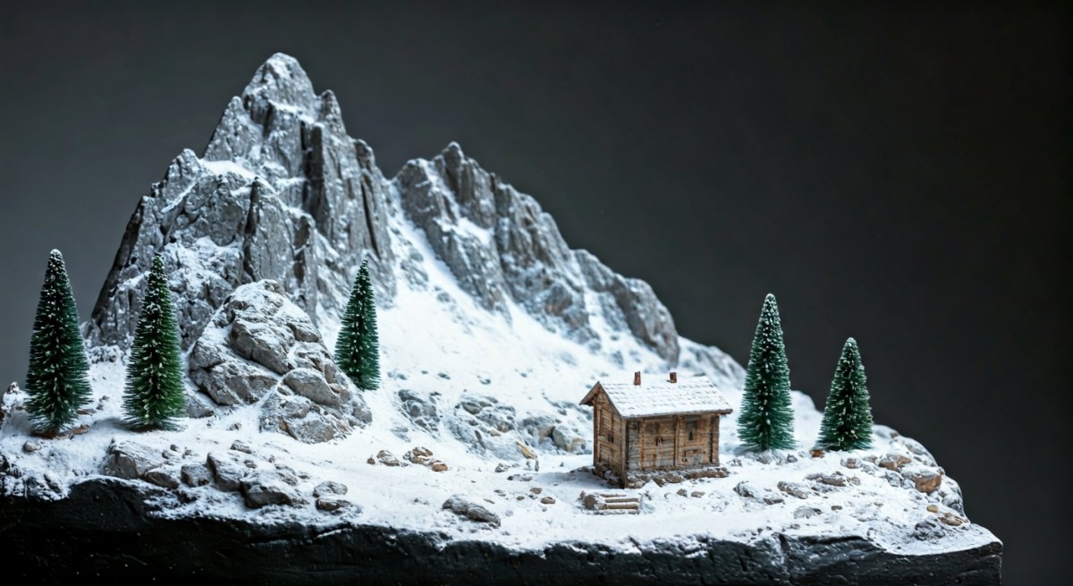 Come Costruire un Diorama di Montagna con Neve e Rocce — modello in scala